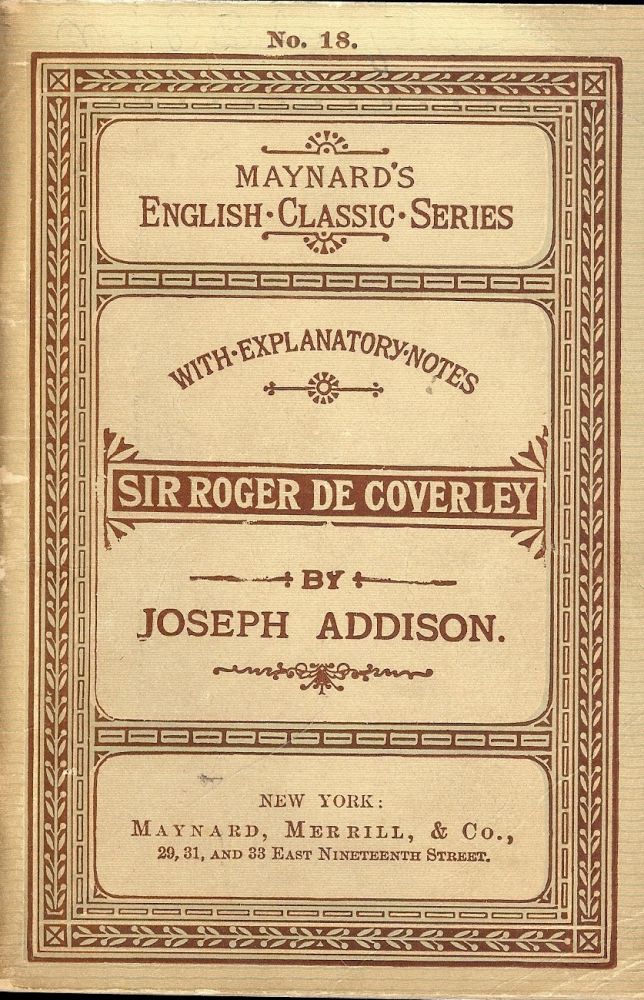 Item #41330 SIR ROGER DE COVERLEY. Joseph ADDISON.