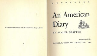 Item #41517 AN AMERICAN DIARY. Samuel GRAFTON