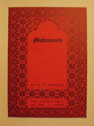 Item #41518 MOHAMMED. R. F DRIBBLE