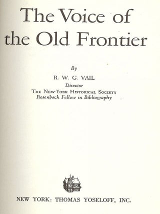 THE VOICE OF THE OLD FRONTIER