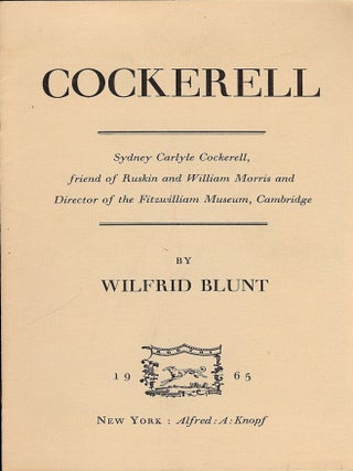 Item #42134 COCKERELL. Wilfrid BLUNT