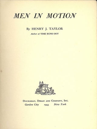 Item #42150 MEN IN MOTION. H. J TAYLOR