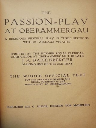 THE PASSION PLAY AT OBERAMMERGAU