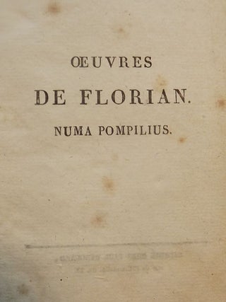 Item #42722 NUMA POMPILIUS, SECOND ROI DE ROME. FLORIAN