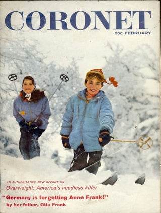 Item #43623 "HAS GERMANY FORGOTTEN ANNE FRANK." In Coronet, February 1960. Frank OTTO