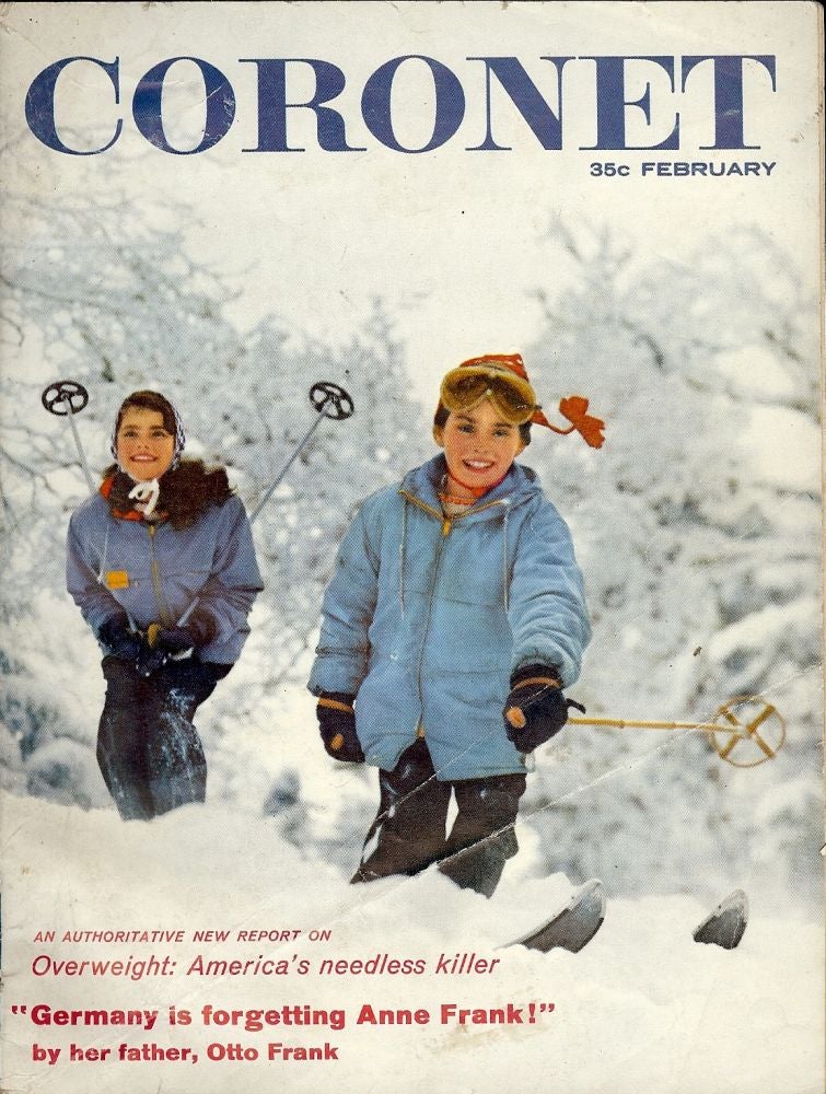 Item #43623 "HAS GERMANY FORGOTTEN ANNE FRANK." In Coronet, February 1960. Frank OTTO.