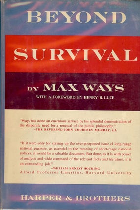 Item #44154 BEYOND SURVIVAL. Max WAYS