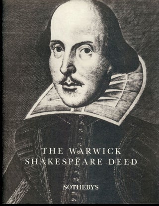 Item #45691 THE WARWICK SHAKESPEARE DEED. William SHAKESPEARE