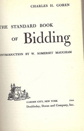 Item #46175 THE STANDARD BOOK OF BIDDING. Charles H. GOREN