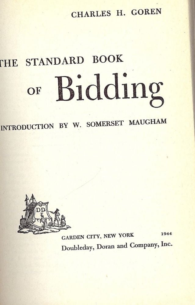 Item #46175 THE STANDARD BOOK OF BIDDING. Charles H. GOREN.