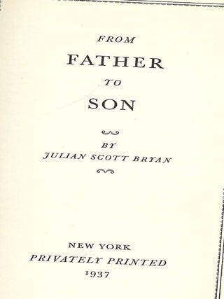 FROM FATHER TO SON