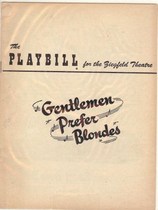 Item #46858 GENTLEMEN PREFER BLONDES PLAYBILL PROGRAM. Carol CHANNING