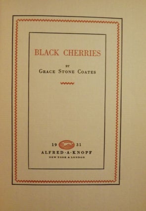 Item #47053 BLACK CHERRIES. Grace Stone COATES