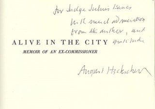 ALIVE IN THE CITY: MEMOIR OF AN EX-COMMISSIONER