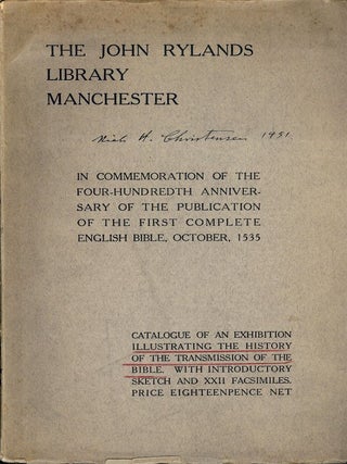 Item #47522 THE JOHN RYLANDS LIBRARY MANCHESTER. John RYLANDS