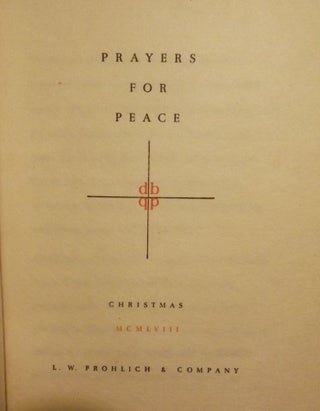Item #48233 PRAYERS FOR PEACE: CHRISTMAS. L. W. FROHLICH