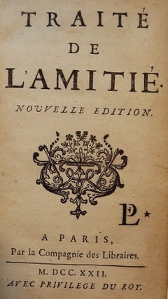 Item #48239 TRAITE DE L'AMITIE. Louisde SACY