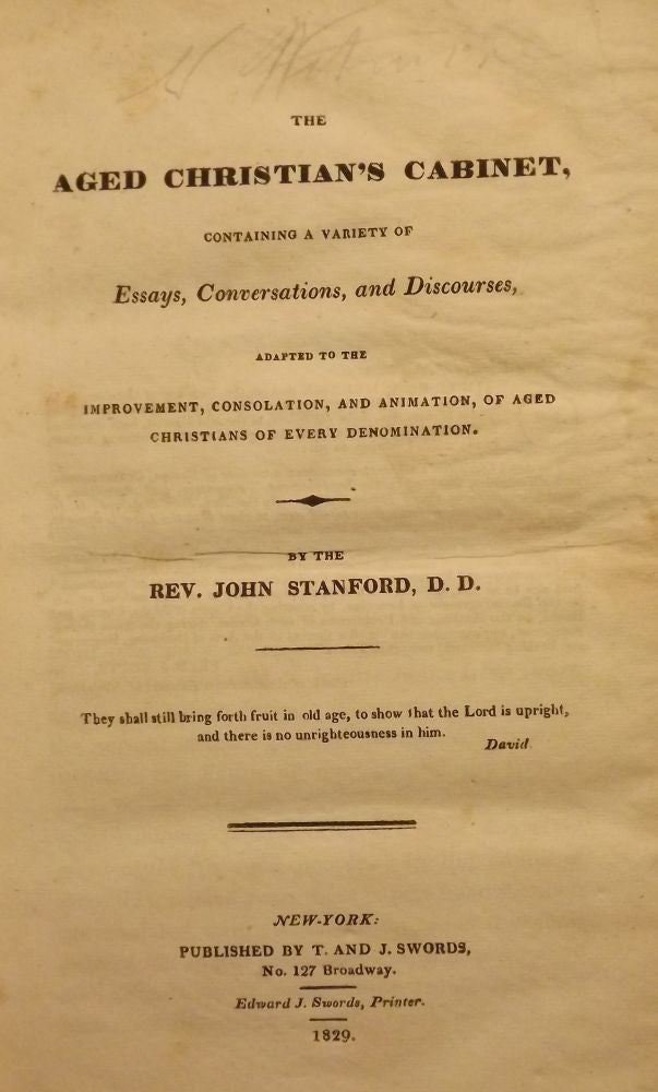 Item #48493 THE AGED CHRISTIAN'S CABINET. John STANFORD.