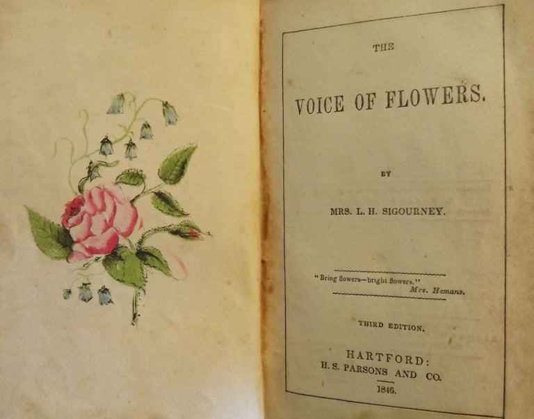 Item #48655 THE VOICE OF FLOWERS. L. H. SIGOURNEY.