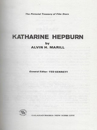 KATHARINE HEPBURN: PICTORIAL TREASURY OF FILM STARS