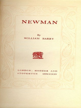 Item #48873 NEWMAN. William BARRY