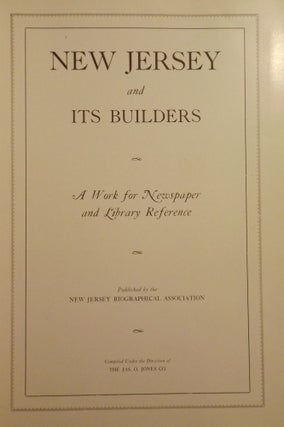 NEW JERSEY AND ITS BUILDERS