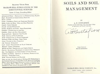 Item #49337 SOILS AND SOIL MANAGEMENT. A. F. GUSTAFSON