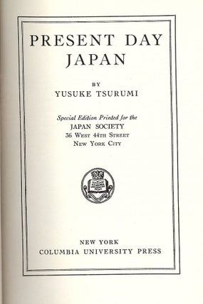 Item #49622 PRESENT DAY JAPAN. Yusuke TSURUMI