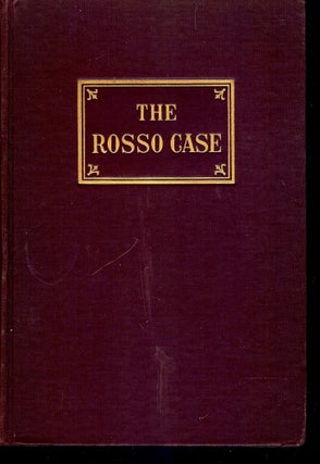 Item #50244 THE ROSSO CASE. Abraham KAPLAN