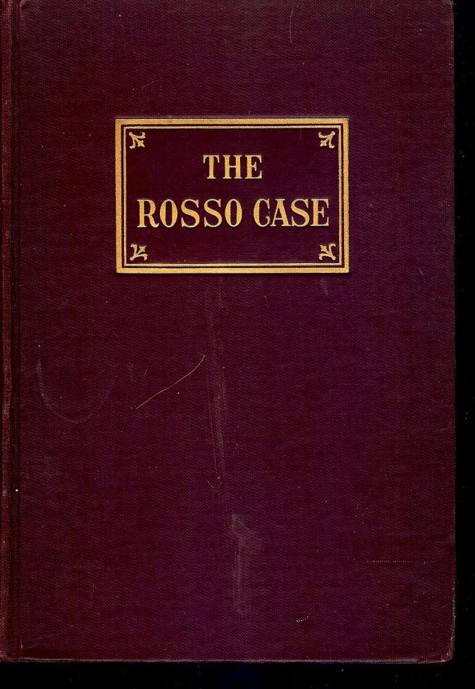 Item #50244 THE ROSSO CASE. Abraham KAPLAN.