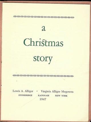 Item #50295 A CHRISTMAS STORY. A. M. HOPKINS