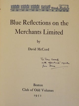 Item #50397 BLUE REFLECTIONS ON THE MERCHANTS LIMITED. David McCORD