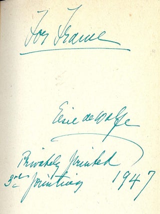 ELSIE DE WOLFE'S RECIPES FOR SUCCESSFUL DINING