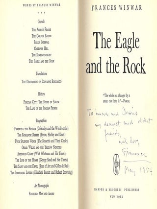 Item #50963 THE EAGLE AND THE ROCK. Frances WINWAR