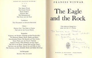 Item #50963 THE EAGLE AND THE ROCK. Frances WINWAR