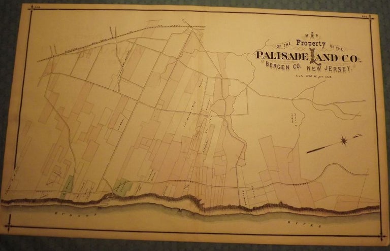 Item #51316 BERGEN COUNTY: PALISADES, PALISADES LAND COMPANY, HILLSDALE 1876 MAP. C. C. PEASE.