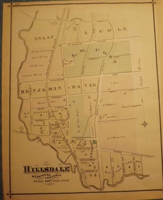 BERGEN COUNTY: PALISADES, PALISADES LAND COMPANY, HILLSDALE 1876 MAP