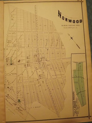 BERGEN COUNTY: PALISADES, PALISADES LAND COMPANY, HILLSDALE 1876 MAP