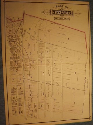 Item #51321 BERGEN COUNTY: HACKENSACK 1876 MAP. C. C PEASE