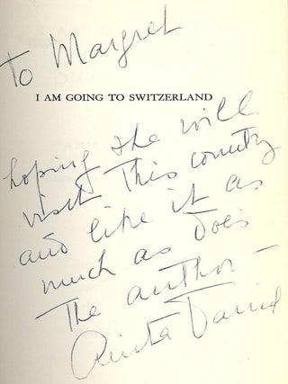 I AM GOING TO SWITZERLAND