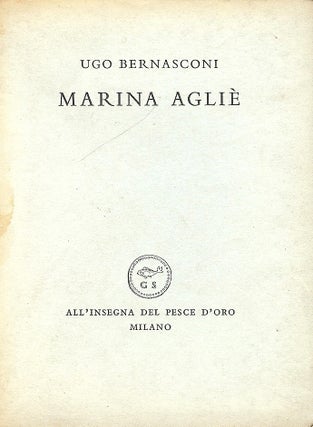 Item #52262 MARINA AGLIE. Ugo BERNASCONI