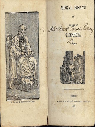 Item #52313 MORAL ESSAYS IN PRAISE OF VIRTUE. J. JONES