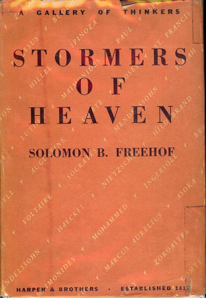 Item #52653 STORMERS OF HEAVEN. Solomon B. FREEHOF.