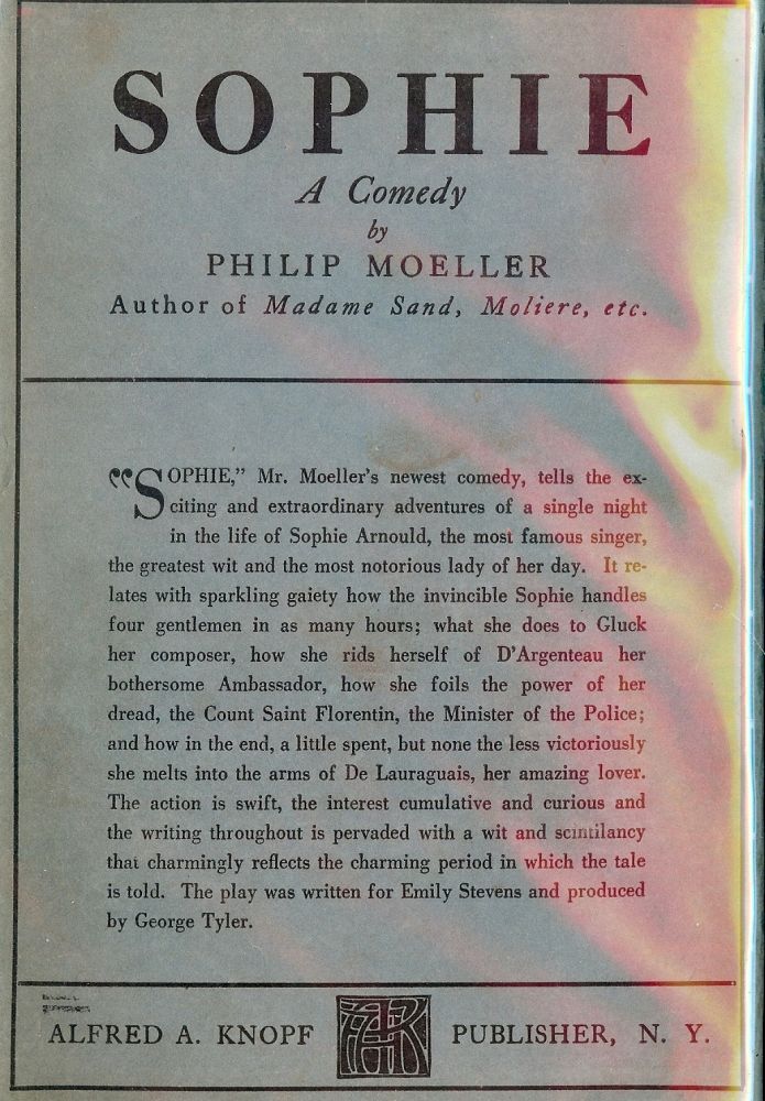 Item #52906 SOPHIE. Philip MOELLER.