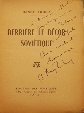 DERRIERE LE DECOR SOVIETIQUE