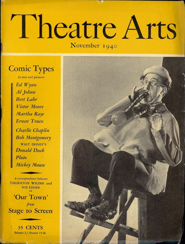 Item #53817 OUR TOWN-FROM STAGE TO SCREEN. In Theatre Arts, November, 1940. Thornton WILDER.