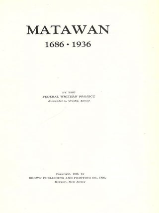 MATAWAN 1686-1936