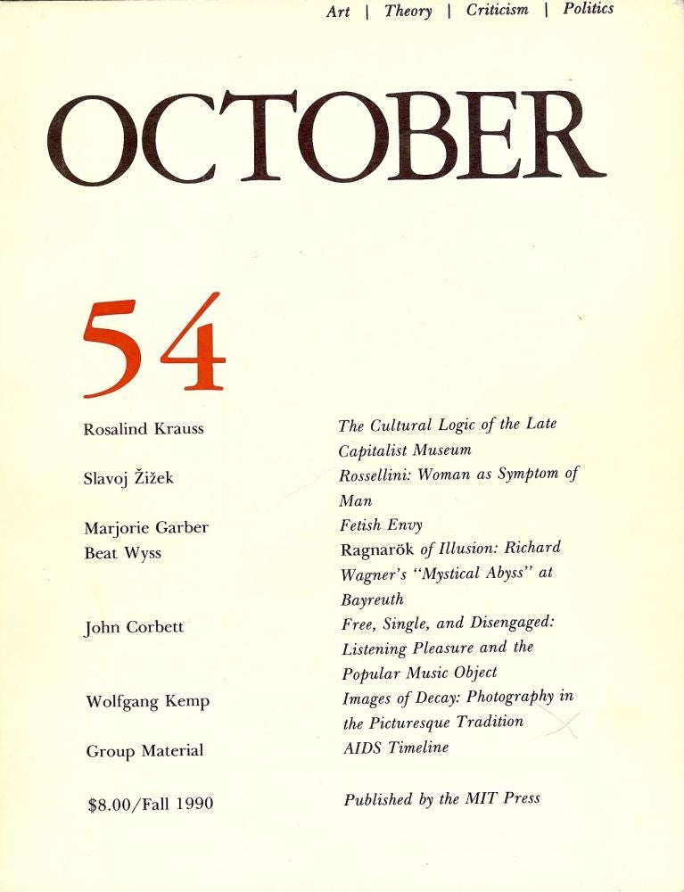 Item #54609 OCTOBER 54, FALL 1990. Joan COPJEC.