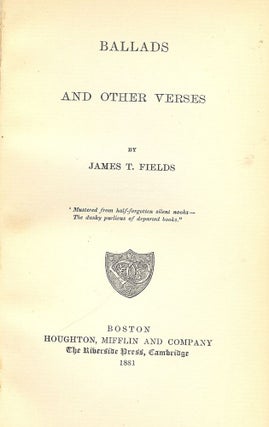 BALLADS AND OTHER VERSES