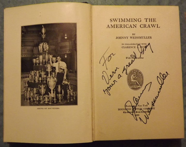Item #55694 SWIMMING THE AMERICAN CRAWL. Johnny WEISSMULLER.
